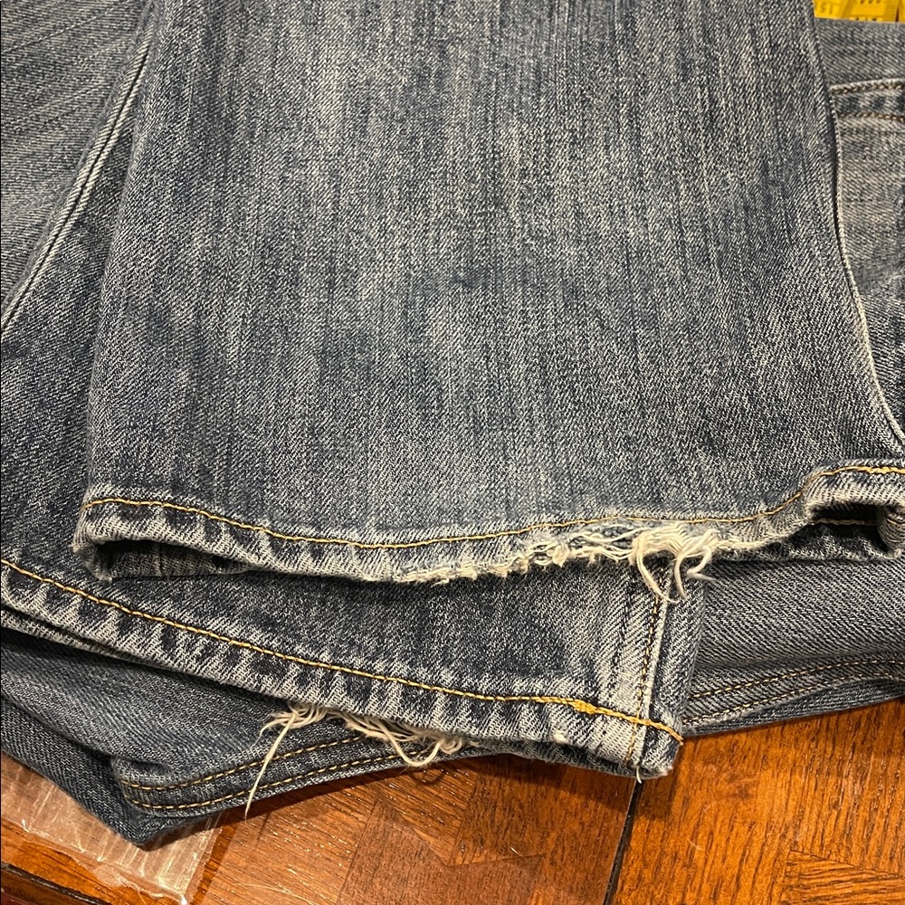 Banana Republic Men's Faded Blue Jeans Distressed Straight 31x32 2012 Y2K indigo - Picture 5 of 7